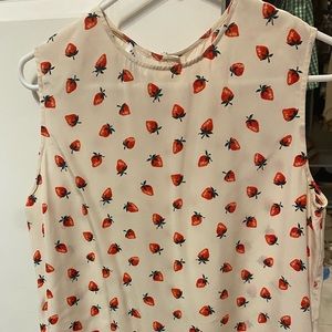 Equipment Nordstrom silk top medium strawberry EUC